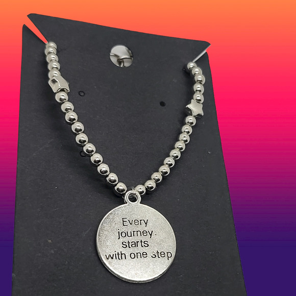 NA Narcotics Anonymous/AA bracelet 6-8". Every journey starts with one step. - Picture 2 of 4